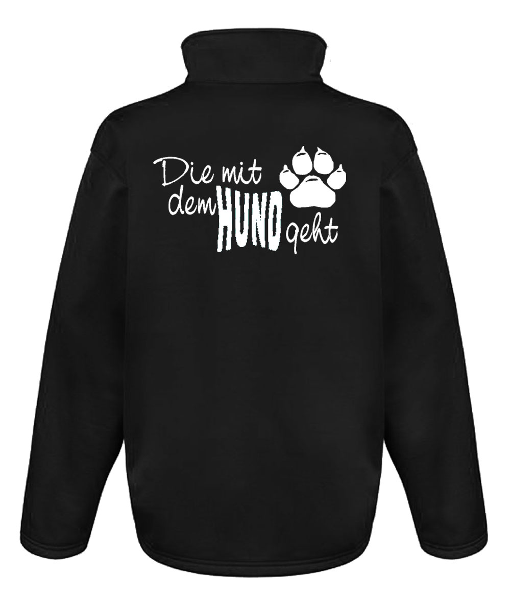 IKS24 SoftshellJacke &quot;Die mit dem Hund geht&quot;